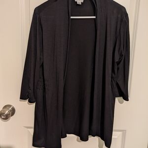 Black Open Front Cardigan